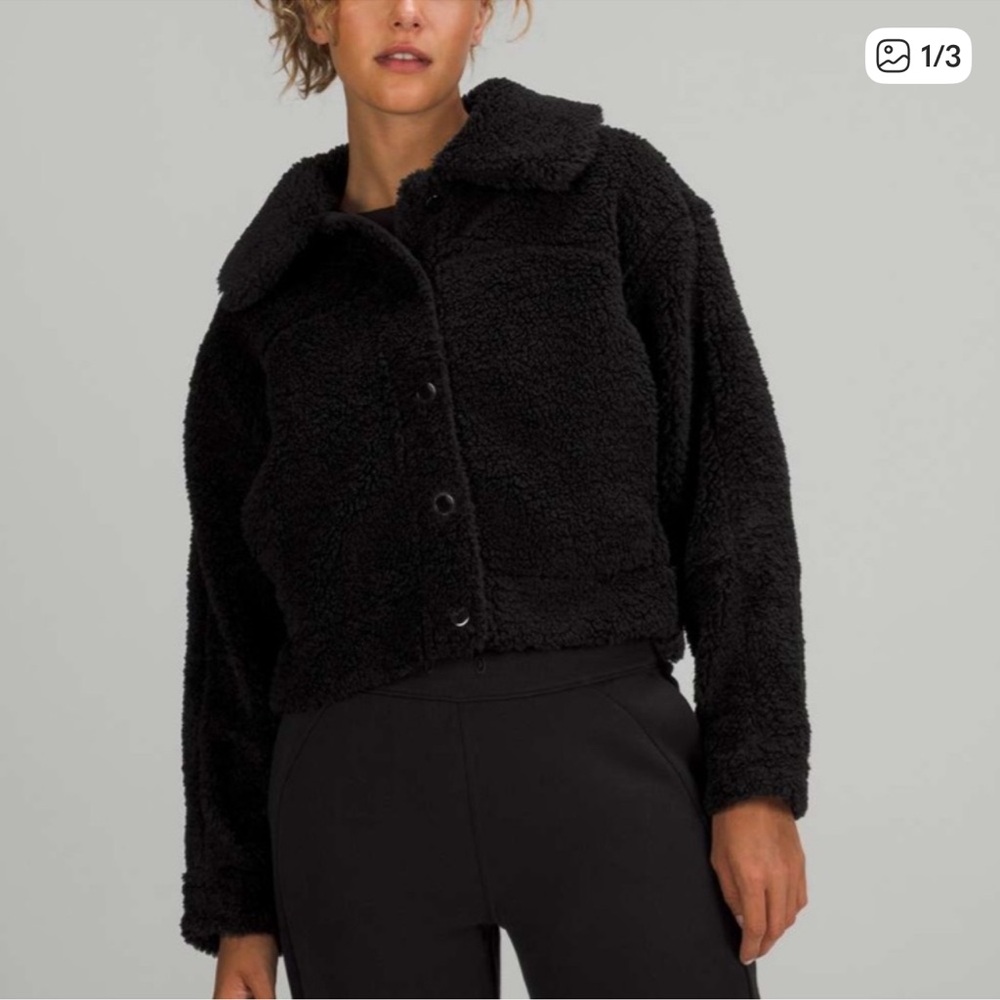 Lululemon Textured Fleece Button Down Jacket